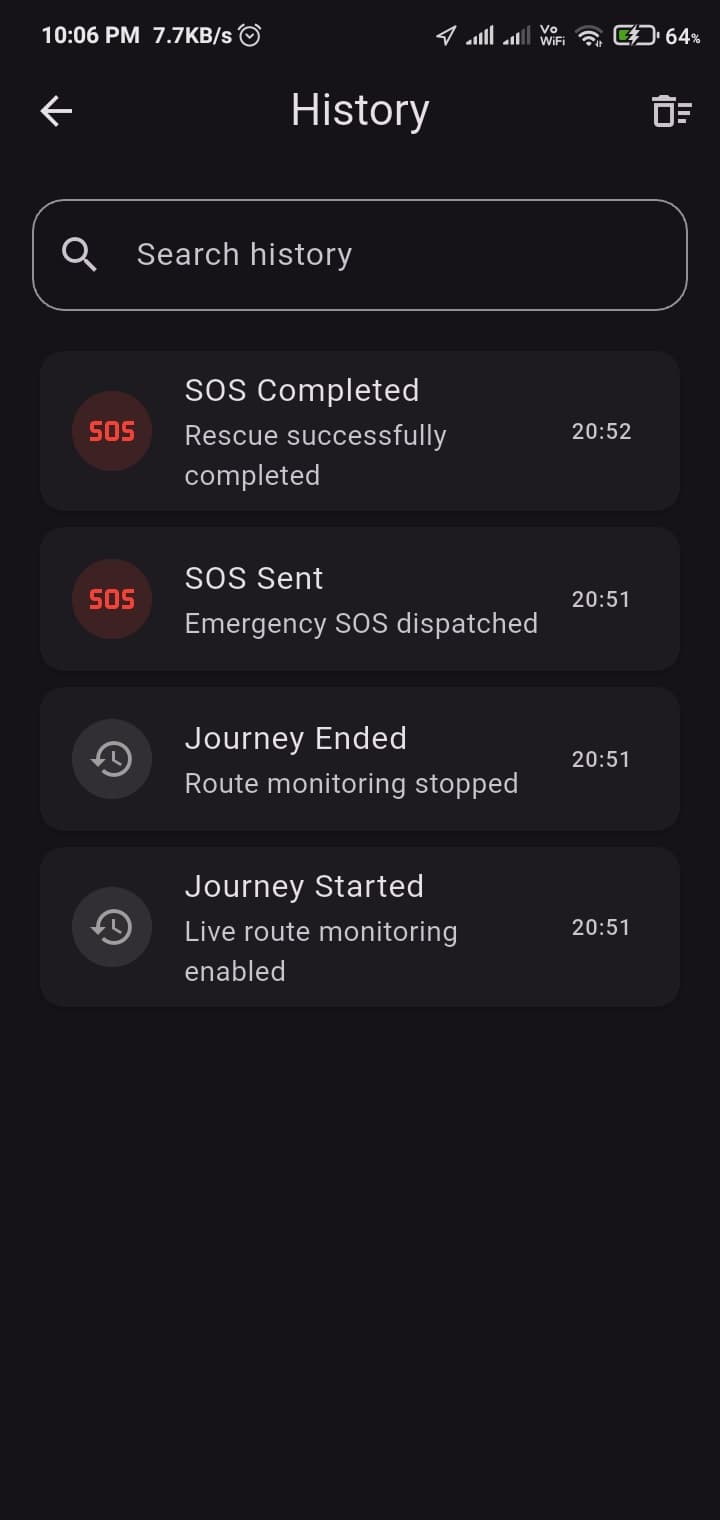 History Tracking